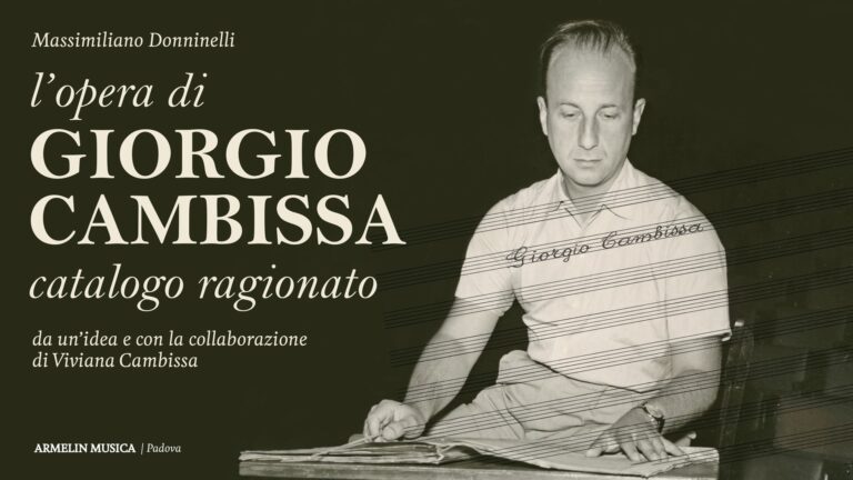 2018 - Front page of the book: G.Cambissa, biography and works