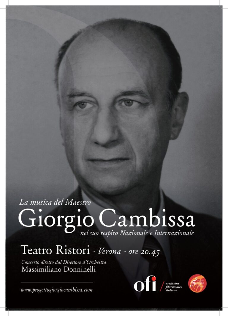 2023-13-10 Poster of the Concert at Ristori Theater Verona in memory of G.Cambissa